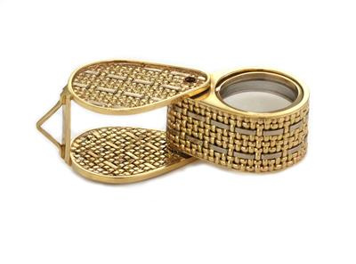 EL965 10x 18mm Gold Jewelers Loupe with Case — M&M Merchandisers